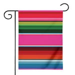Colorful Mexican Blanket Stripe Print House Flag