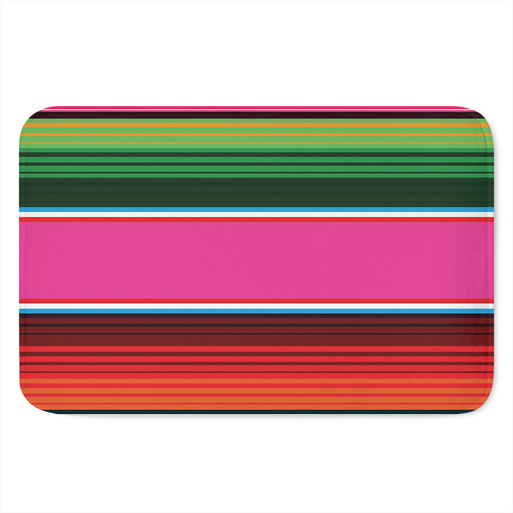 Colorful Mexican Blanket Stripe Print Indoor Door Mat