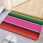 Colorful Mexican Blanket Stripe Print Indoor Door Mat