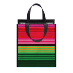 Colorful Mexican Blanket Stripe Print Insulated Lunch Tote
