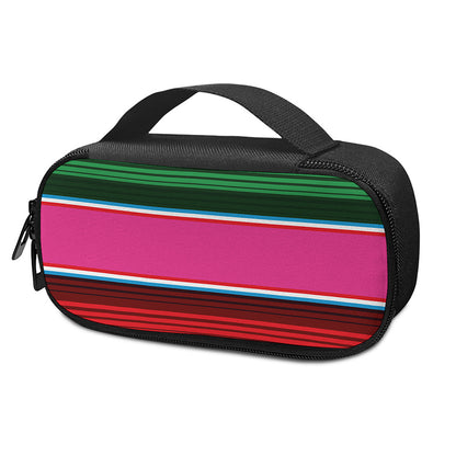 Colorful Mexican Blanket Stripe Print Insulin Cooler Travel Case