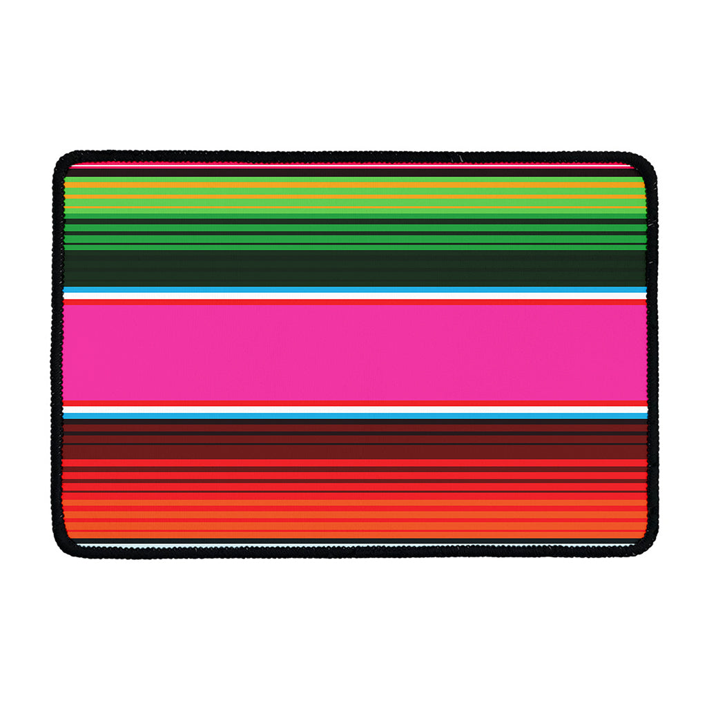 Colorful Mexican Blanket Stripe Print Kitchen Mat