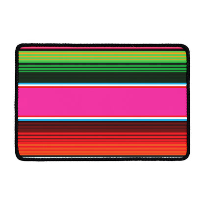 Colorful Mexican Blanket Stripe Print Kitchen Mat