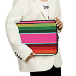 Colorful Mexican Blanket Stripe Print Laptop Sleeve