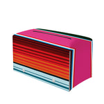 Colorful Mexican Blanket Stripe Print Leather Tissue Box Cover