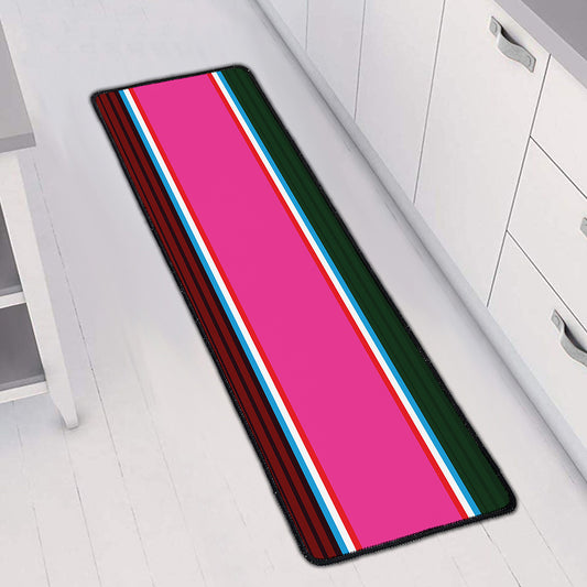 Colorful Mexican Blanket Stripe Print Long Kitchen Mat