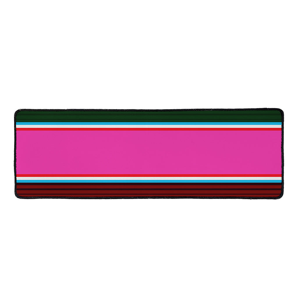 Colorful Mexican Blanket Stripe Print Long Kitchen Mat