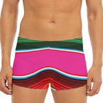 Colorful Mexican Blanket Stripe Print Men's Short Boxer Briefs