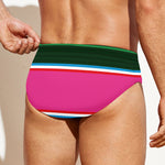 Colorful Mexican Blanket Stripe Print Men's Swim Briefs