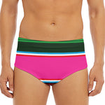 Colorful Mexican Blanket Stripe Print Men's Triangle Swim Briefs
