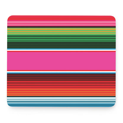 Colorful Mexican Blanket Stripe Print Mouse Pad