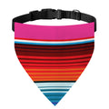 Colorful Mexican Blanket Stripe Print Over The Collar Dog Bandana