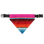 Colorful Mexican Blanket Stripe Print Over The Collar Dog Bandana