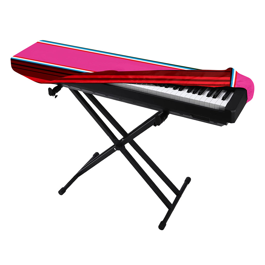 Colorful Mexican Blanket Stripe Print Piano Keyboard Cover