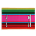 Colorful Mexican Blanket Stripe Print Placemat