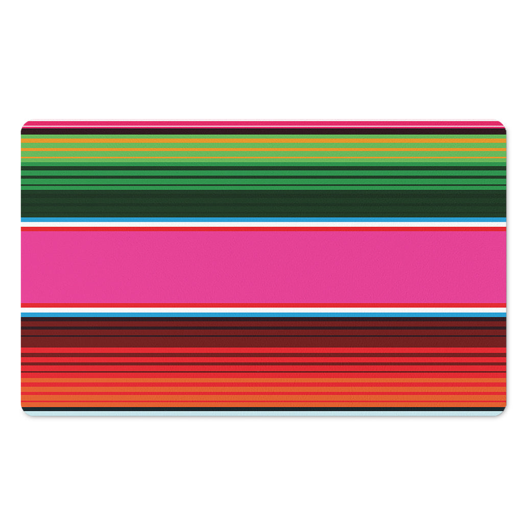 Colorful Mexican Blanket Stripe Print Polyester Doormat