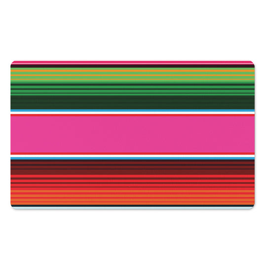Colorful Mexican Blanket Stripe Print Polyester Doormat