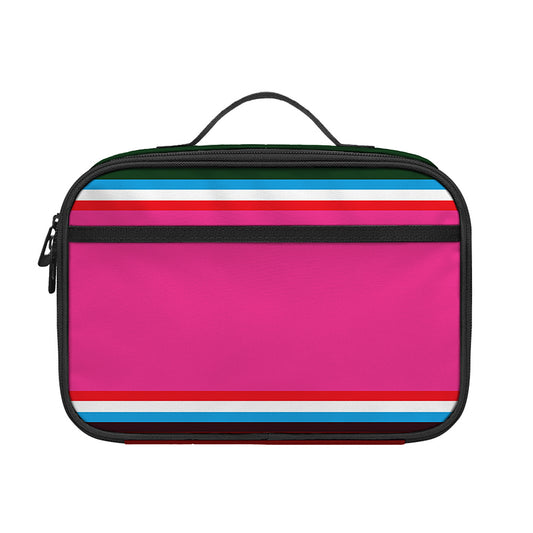 Colorful Mexican Blanket Stripe Print Portable Lunch Bag