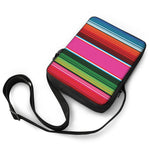 Colorful Mexican Blanket Stripe Print Rectangular Crossbody Bag