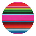 Colorful Mexican Blanket Stripe Print Round Blanket