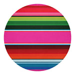Colorful Mexican Blanket Stripe Print Round Blanket