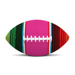 Colorful Mexican Blanket Stripe Print Rugby Ball