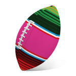 Colorful Mexican Blanket Stripe Print Rugby Ball