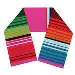Colorful Mexican Blanket Stripe Print Scarf