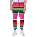 Colorful Mexican Blanket Stripe Print Joggers