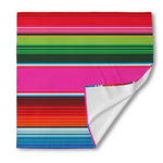 Colorful Mexican Blanket Stripe Print Silk Bandana