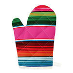 Colorful Mexican Blanket Stripe Print Single Oven Mitt