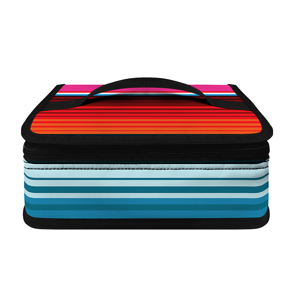 Colorful Mexican Blanket Stripe Print Small Lunch Bag