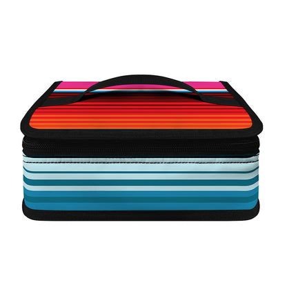 Colorful Mexican Blanket Stripe Print Small Lunch Bag