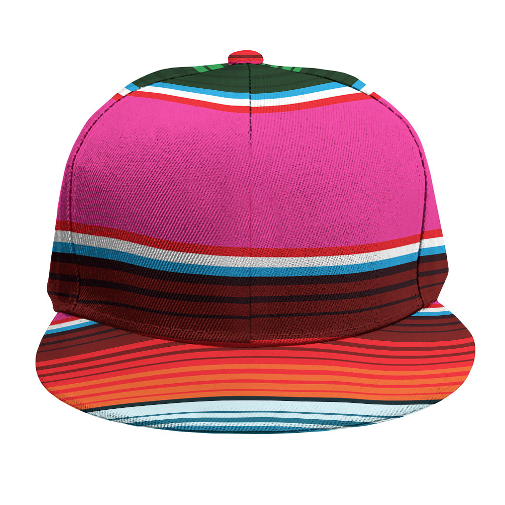 Colorful Mexican Blanket Stripe Print Snapback Cap