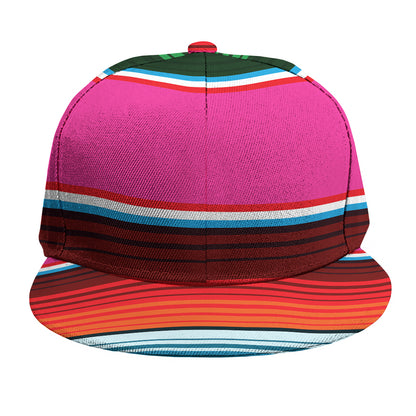 Colorful Mexican Blanket Stripe Print Snapback Cap