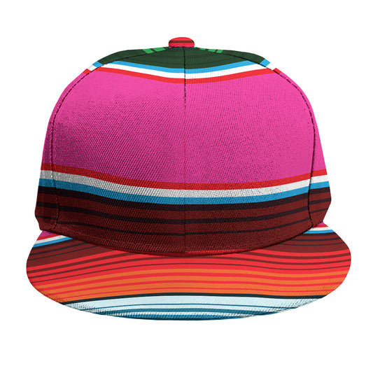 Colorful Mexican Blanket Stripe Print Snapback Cap