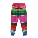 Colorful Mexican Blanket Stripe Print Sweatpants
