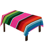 Colorful Mexican Blanket Stripe Print Tablecloth