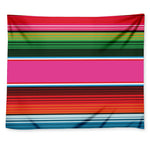Colorful Mexican Blanket Stripe Print Tapestry