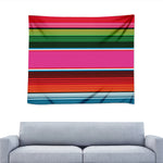 Colorful Mexican Blanket Stripe Print Tapestry