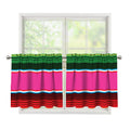 Colorful Mexican Blanket Stripe Print Tier Curtains