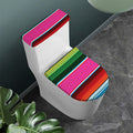Colorful Mexican Blanket Stripe Print Toilet Lid And Tank Cover Set