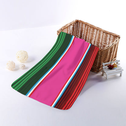 Colorful Mexican Blanket Stripe Print Towel