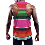 Colorful Mexican Blanket Stripe Print Training Tank Top