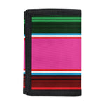 Colorful Mexican Blanket Stripe Print Trifold Wallet