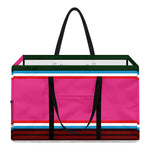 Colorful Mexican Blanket Stripe Print Utility Tote Bag