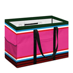Colorful Mexican Blanket Stripe Print Utility Tote Bag