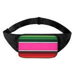Colorful Mexican Blanket Stripe Print Waist Bag