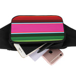 Colorful Mexican Blanket Stripe Print Waist Bag
