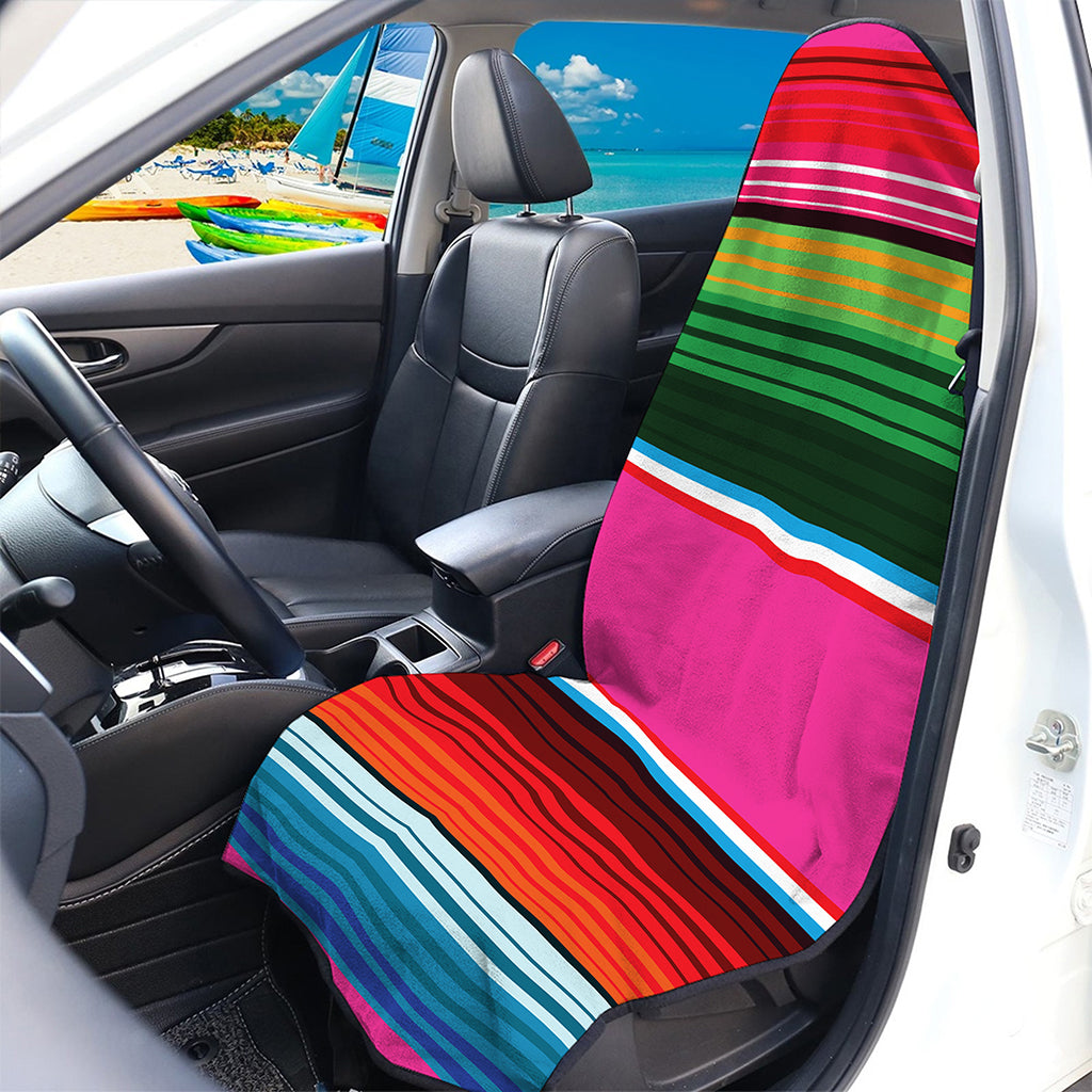 Colorful Mexican Blanket Stripe Print Waterproof Car Seat Cover